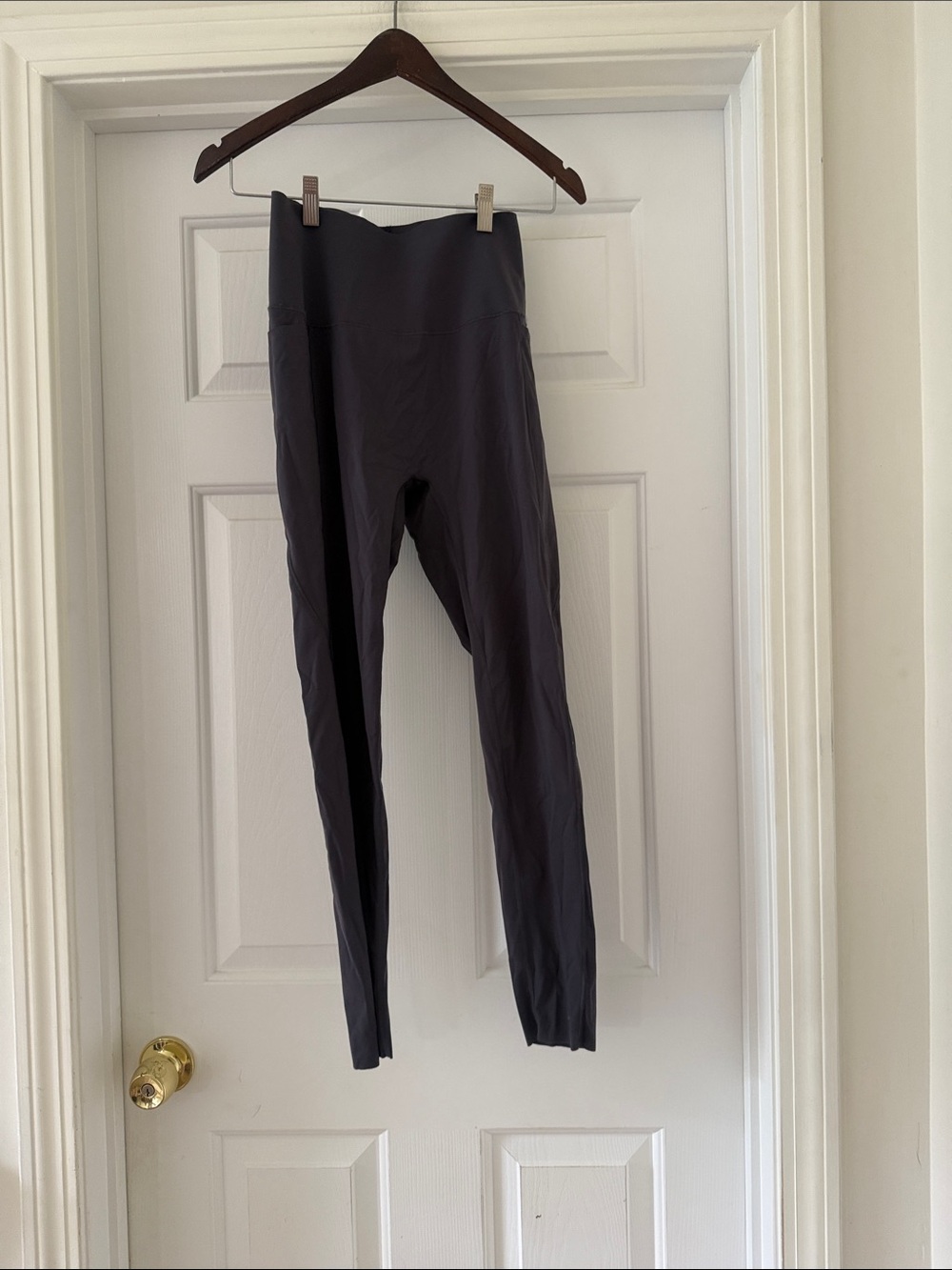 High-Waist Dark Gray Athletic Leggings